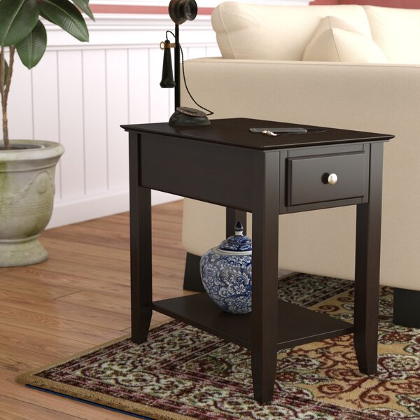 Hadley End Table With Storage  By Three Posts